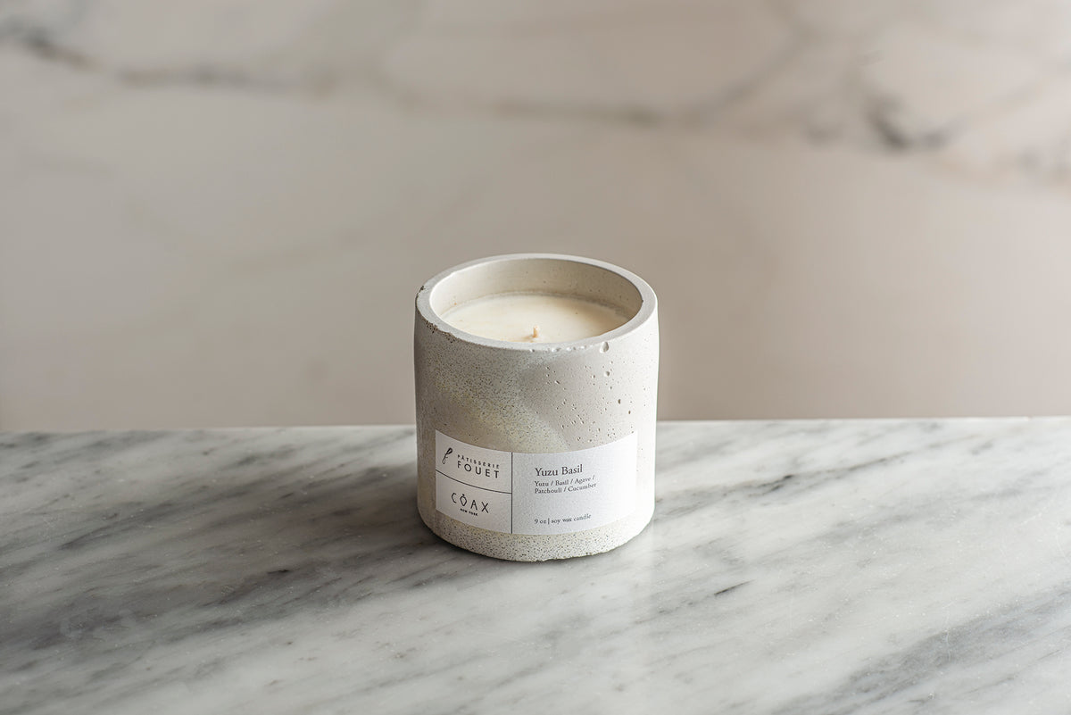 Fouet Yuzu Basil Cement Candle