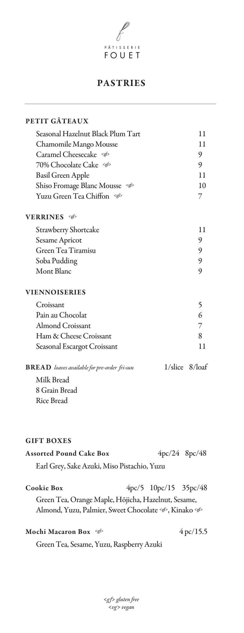 FouetNYC Menu - 2