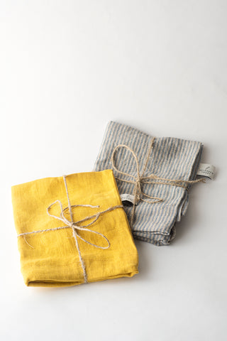 Linen Bread Bag with Handmade Flax Cord