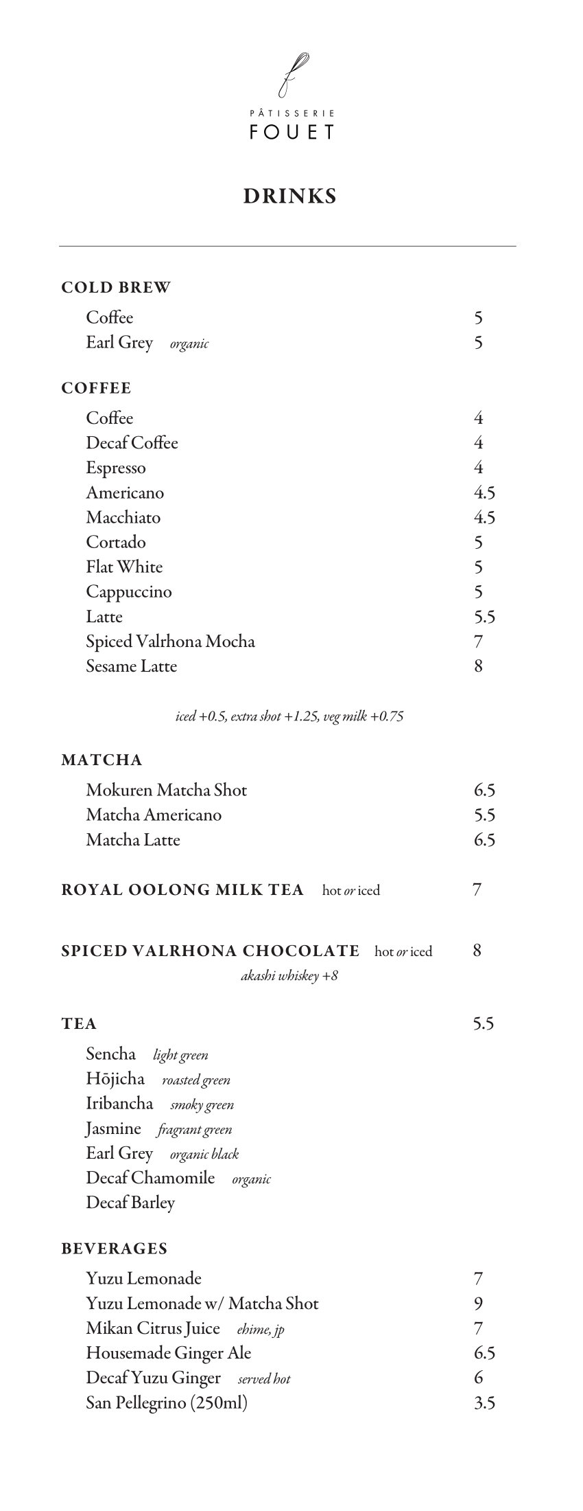 FouetNYC Menu - 1