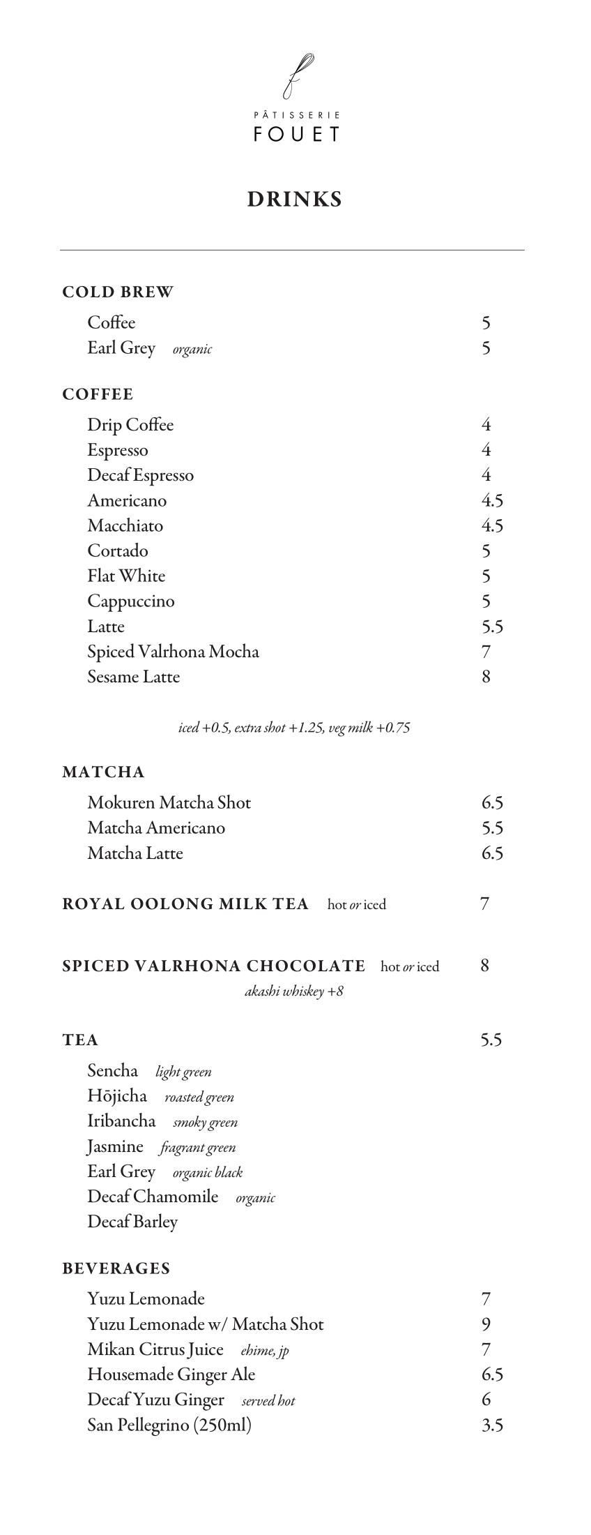 FouetNYC Menu - 1