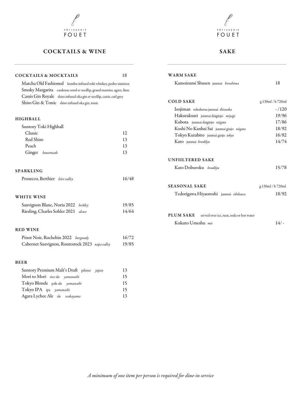 FouetNYC Menu Midtown - 2